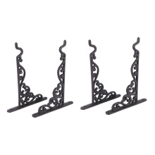 4 Pack Cast Iron Plant Hanger Hanging Planters Basket Wall Hook with Screws, Lanterns, Wind Chimes, Wall Brackets