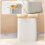 1Press Trash Can Wit, Stevig En Voor Papier En 3