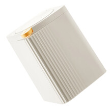 1Press Trash Can Huishoudelijk Met Drukmechanisme in Wit