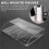 2X Clear Acrylic Remote Control Holder Wall Mount Media Organizer Storage Box (Three Compartments) 3