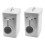 2X 3L Beautiful Powder Laundry Powder Boxes Storage with Scoop White 1