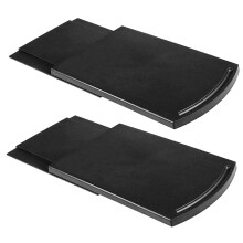 2X Bandeja de Café Deslizante para Fregadero de Cocina, Equipo Debajo del Gabinete, Cafetera, Tostadora, Encimera, Almacenamiento, Base MóVil