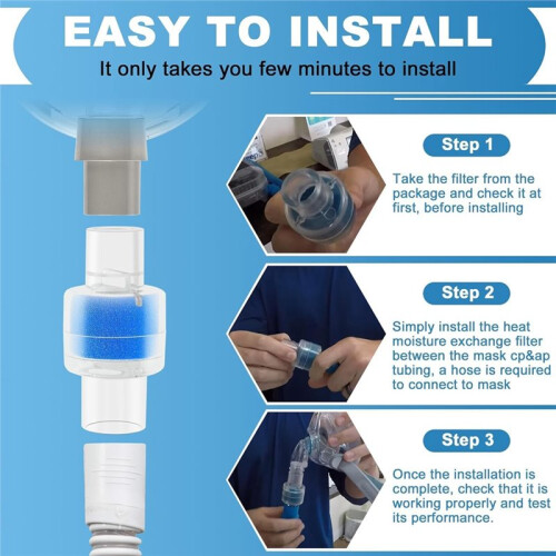 10pcs Universal Heat Moisture Exchanger/Exchange Filter Replacement for Z1, Z2 HME Humidification Solution 2
