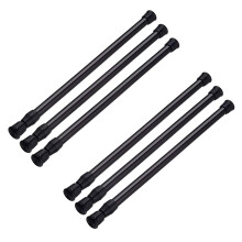 6PCS Spring Curtain Rods 16 to 28 Inch Tension Rod Spring Curtain Rod Adjustable Curtain Rod Expandable Curtain Rod