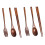 2X Wooden Flatware Set, Wooden Portable Set Spoon Fork Chopsticks Tableware Dinnerware with Khaki Twining Thread 1