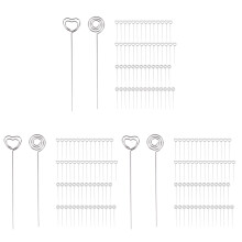 180 Pieces Metal Wires Memo Clip Note Card Holders Table Number Clip Photo Stand Silvery