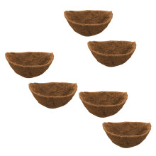 Half Round Liner,Half Circle Wall Planter Fiber Replacement Liners for Wall Hanging Baskets 6Pack 14 Inch