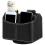 2X Leather Remote Control Holder,360 Degree  Desk TV Remote Caddy,Bedside Table Organizer 4