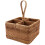 2X Hand-Woven Wicker Straw Storage Basket Portable Four Compartment Classification Storage Fruit Basket Home Storage C 6