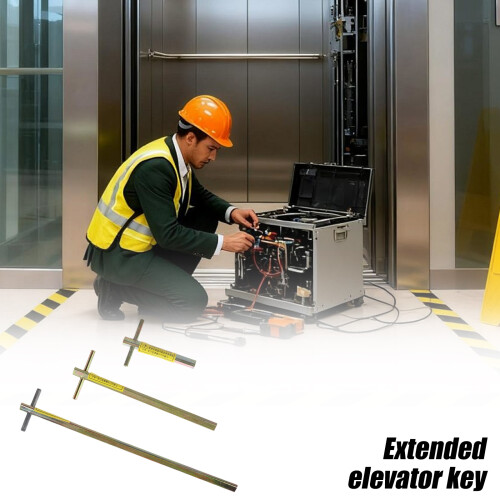 Steel Elevator Triangular Key With Extended Design- 100mm 2