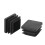 Chair Leg Plastic Blanking End Cap Square Tube Insert Black 20mmx20mm 150Pcs 4