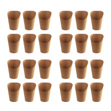 400Pcs Disposal Take-Out Party Dessert Supplies Baking Cakes Egg Puff Paper Cups Holder, 300Ml (Brown)