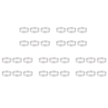 30Pcs 6cm Tart Ring Stainless Steel Tartlet Mold Circle Cutter Pie Ring Heat-Resistant Perforated Cake Mousse Molds