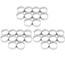 30x Anelli per Torta in Acciaio Inossidabile da 5 cm, per Mousse per Torta Perforato Resistente Al Calore
