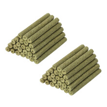 80 PCS Natural Mixed Grass Stick Chinchilla Chew Toys for Guinea Pig Rabbit Gerbil Bunny and Other Small Animals