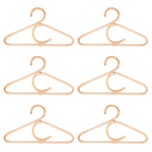 6X Rattan Clothes Hanger Style Kids Garments Organizer Rack Children Hanger Kids Room Decoration Hanger for Clothes