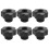 6X M10 10mm Dia Thread Black Plastic Star  Clamping Knob Grip 1