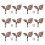 12 x Iron Leaf Shaped Curtain Tie Backs Holders Wall Hooks Home Decor, Red Bronze 1