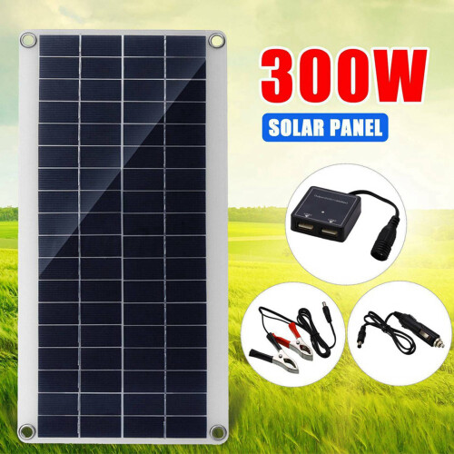 2X 8W 12V Dual USB/ Flexible Solar Panel Efficient Car Battery Charge Camping 1