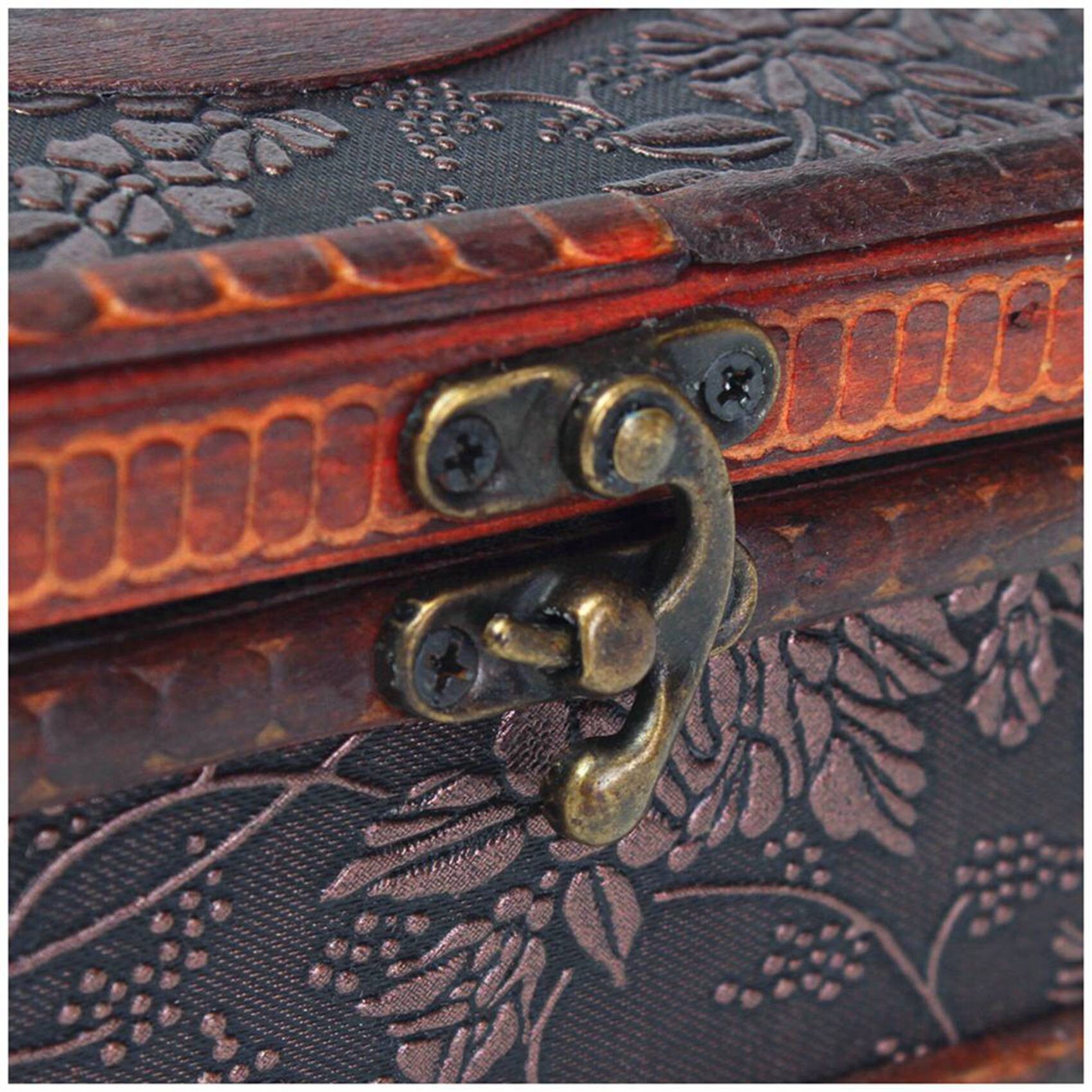 Red Box 2X Retro Vintage Copper Ring Pattern Wooden Paper Tissue Box Holder ...