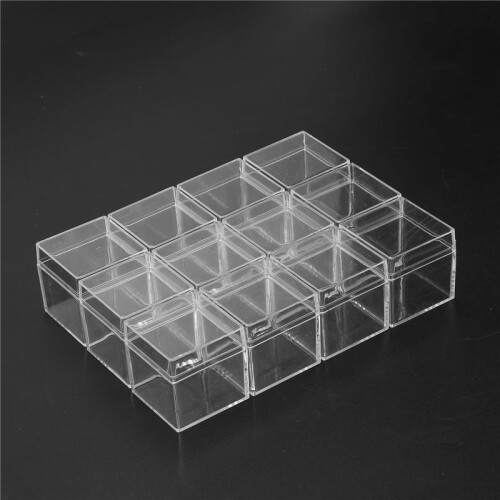 48 Stück Quadratisch Transparente Kunststoff Verpackung Box 2
