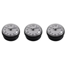 3pcs 7cm Waterproof Kitchen Bathroom Shower Clock Suction Cup Sucker Wall Black