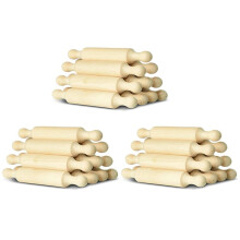 30X Wooden Rolling Pin 6 Inches Long Kitchen Baking Rolling Pin Small Wood Dough Roller for Children Fondant Pasta
