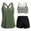 Ensemble tankini doux et extensible 3 pièces comprenant-Vert M 1