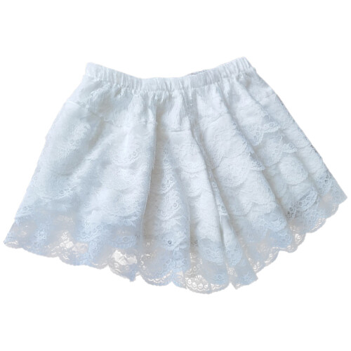 1Witte Veiligheidsshorts Dames, Elastische Taille En Kant Decor