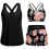 Tenue de tankini extensible Tankini et caleçon avec short-Noir L 1