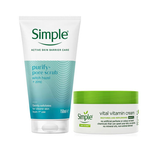 Simple Simple Pore Scrub 6 Pack + Night Cream 6 Pack