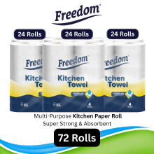 Freedom Rhino Kitchen Paper Towels, 72 Rolls