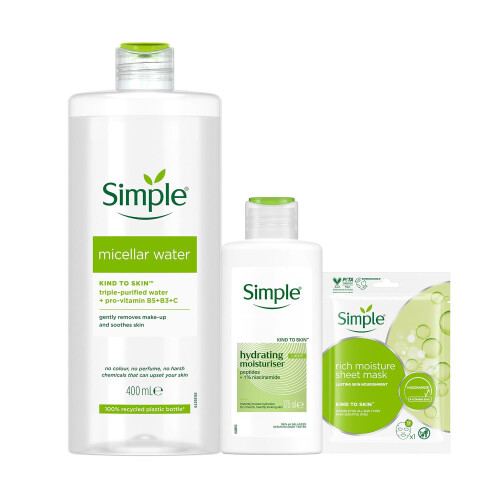 Simple Simple Micellar Water + Moisturiser + Mask