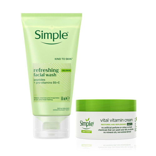 Simple Simple Refresh Facial Wash + Night Cream
