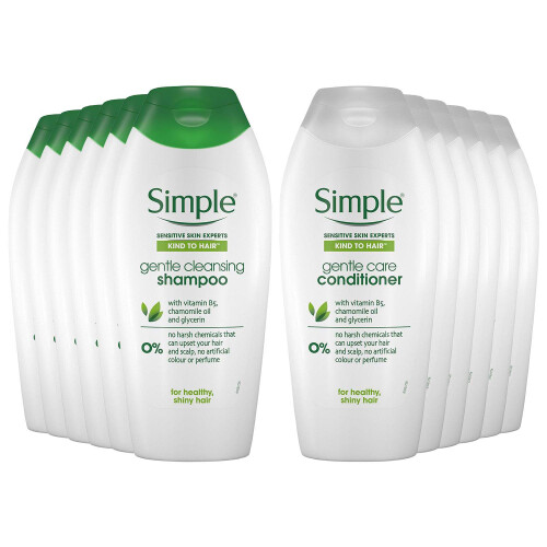 Simple Simple Hair Shampoo & Conditioner 6x400ml