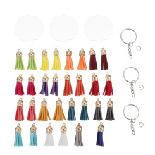 30St Heat Transfer Sleutelhangers DIY Met Kwastjes Cadeau
