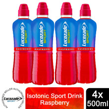 Lucozade Sport Raspberry Isotonic Electrolyte Energy Drink 4x500ml