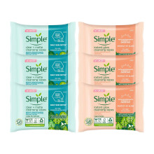Simple Protect Glow & Daily Detox Wipes 3 Pack Each