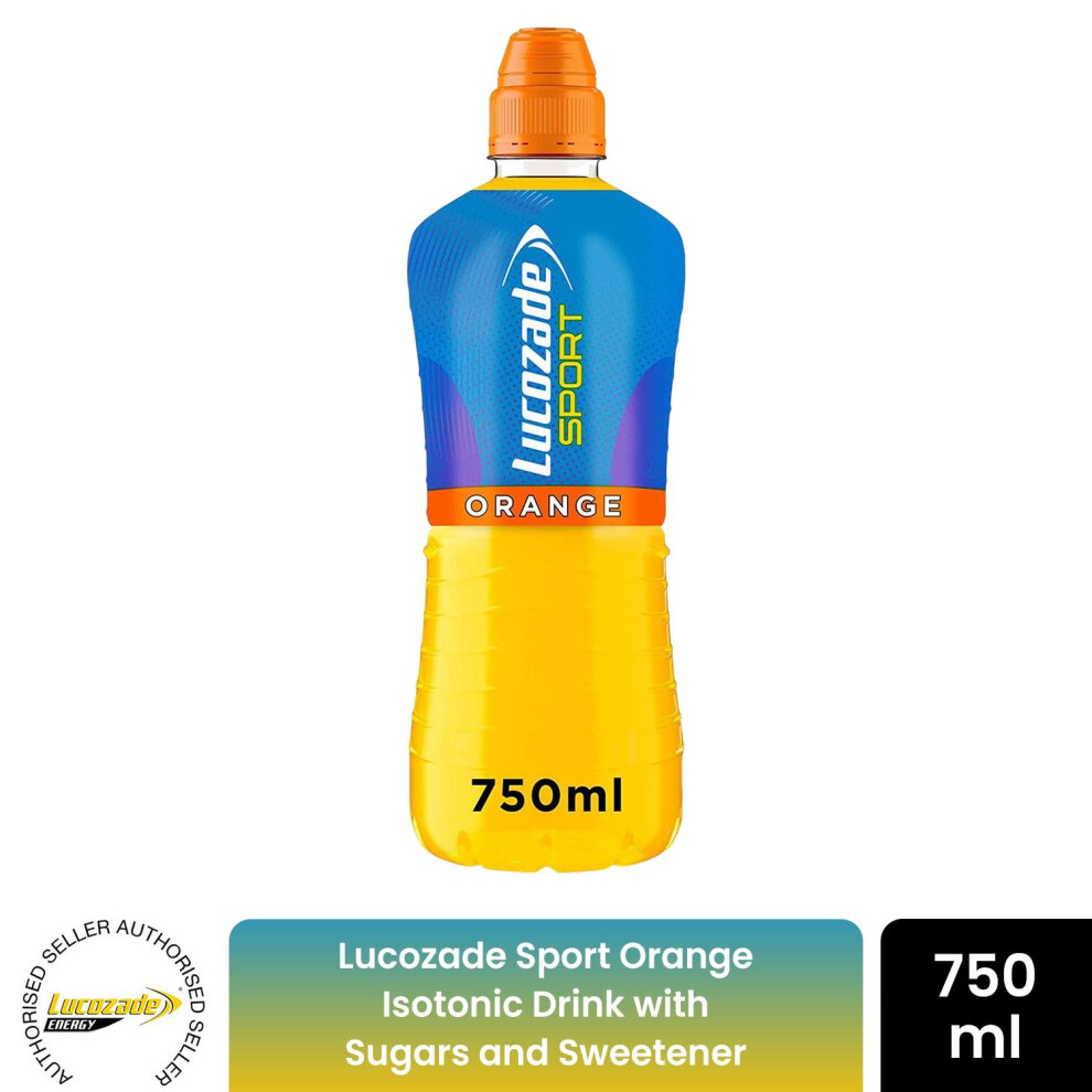Lucozade Sport Orange Isotonic Electrolyte Sports Drink 750Ml
