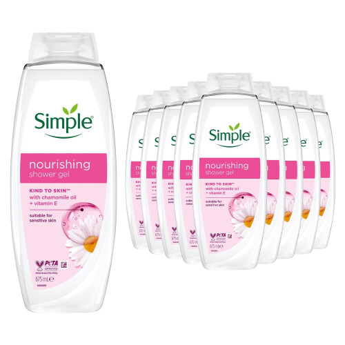 Simple Simple Nourishing Shower Gel 675ml 12 Pack