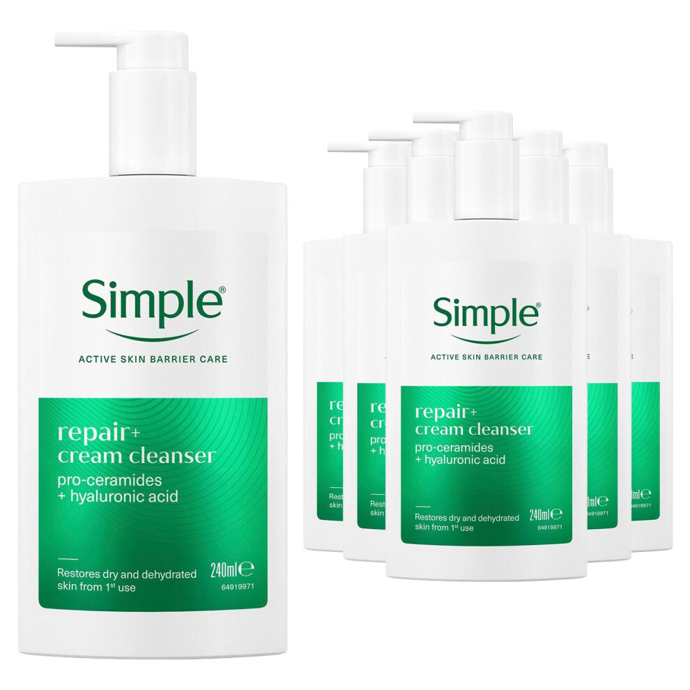 Simple Repair+ Cream Cleanser 240Ml 6 Pack