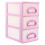 Apelbare Roze Plastic Desktop Lade Organizer Voor Thuis 7