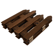 1Folding Wooden Fence Draagbare Tuinafscheiding Koffiekleur