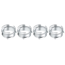 4X Funil de Dosagem de Café Expresso, Alumínio, Metal Barista, Funil de Dosagem de Café Compatível para Portafilter 54mm - Prata