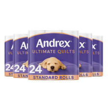 Andrex Toilet Rolls x120 Supreme Quilts Fragrance-Free 3 Ply Toilet Paper