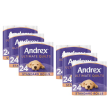 Andrex Toilet Rolls x144 Supreme Quilts Fragrance-Free 3 Ply Toilet Paper