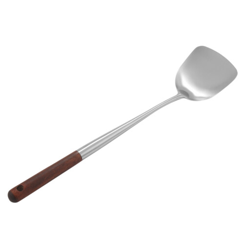 3X Espátula Wok e Conjunto de Ferramentas de Concha, Espátula de 17 Polegadas para Wok, Espátula Wok de Aço InoxidáVel 2