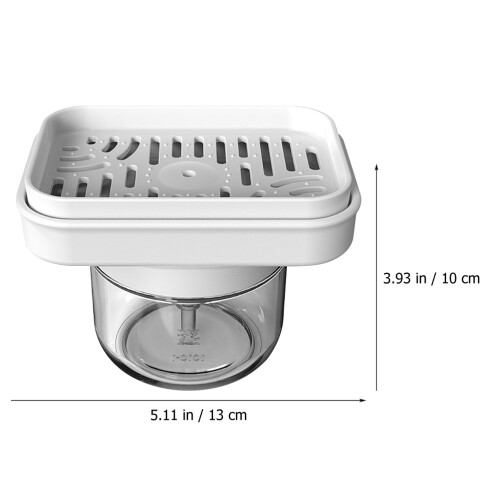 Draagbare Witte Afwaszeepdispenser Met Sponshouder 1