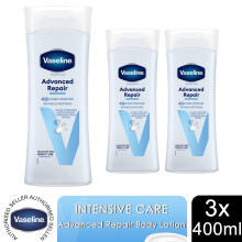 Vaseline Advanced Repair Fragrance Free Body Lotion 400ml, 3 Pack