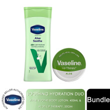 Vaseline Aloe Body Lotion & Aloe Lip Therapy Duo 400ml + 20g